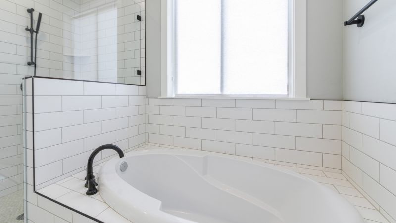 Completed Bathtub with Tiling